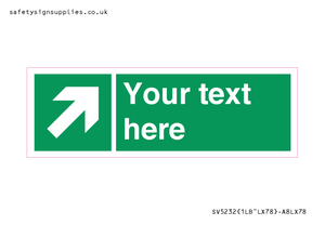 Custom Arrow Top Right Sign